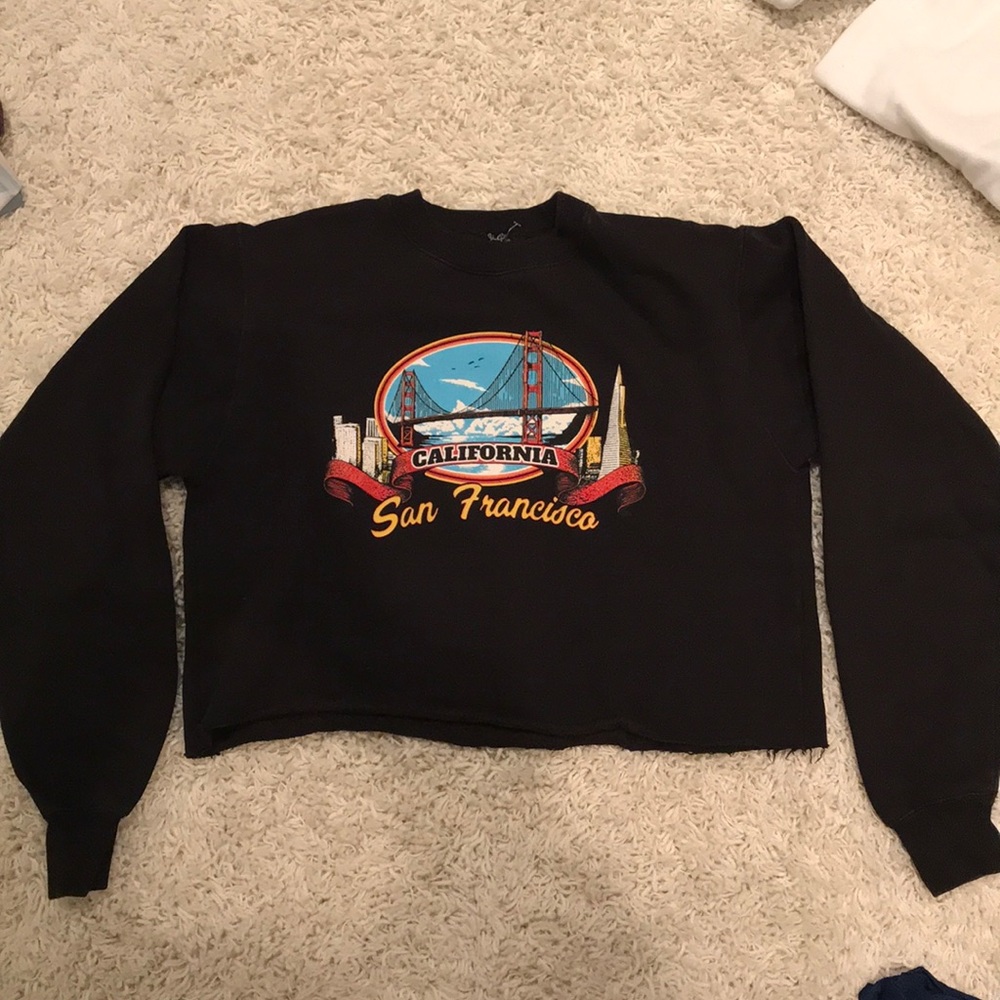 Brandy Melville San Francisco cropped sweatshirt